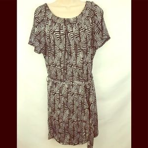 BCBG Max Aria Women Tunic Dress Sz XS Black/White